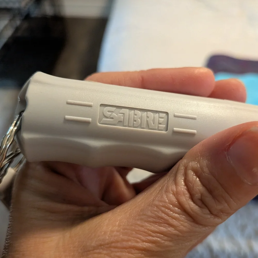 SABRE Red Defense Spray Keychain - White Personal Safety Device